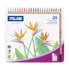 Pastelky MILAN šesťhranné 3.3 mm / 24 ks metal box