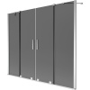 Mexen Velar Duo, 2-krídlová posuvná vaňová zástena 170 x 150 cm, 8mm šedé sklo, chrómový profil, 896-170-000-42-01