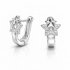 Stříbrné náušnice se zirkony hvězdy Best