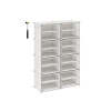 SONGMICS Skladací regál na topánky 8 kociek 82 x 120 x 32 cm biely
