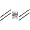 Konfety 80 cm strieborné hviezdičky 4 ks 8595596318537