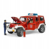 BRUDER 2528 požiarny Jeep Wrangler s hasičom