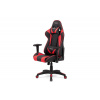 Kancelárske kreslo KA-F03 RED, koženka čierna / červená