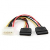 Kábel Gembird Kabel SATA napájecí 15cm interní (redukce molex 5,25