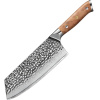 IZMAEL Damaškový kuchynský nôž Zayoku Cleaver/Hnedá 19.5 cm