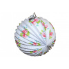 Wiky Lampion koule bílá s květy 25 cm
