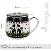 HRNČEK Two Cats so sitkom 0,43l – porcelán – darčeková krabička