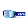 100% Motokrosové okuliare 100% Armega Royal s modrým chróm plexi s čapy pre sľudy