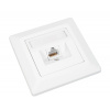SOLARIX Zásuvka Solarix CAT5E UTP 1 x RJ45 pod omítku bílá SX9-1-5E-UTP-WH