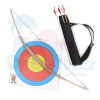 Dřevěný luk - set luk se šípy Junior mini (SET Dřevěný luk - jasan + šípy + toulec + terč, pro děti 5-7 let)