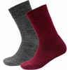 DEVOLD Daily Merino Medium Sock 2Pk Kid, Beetroot Mix - 25-27