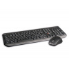 Klávesnice C-TECH WLKMC-01, bezdrátový combo set s myší, černý, USB,