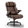 Hnedé kožené kancelárske kreslo HELLS Chair HC-1034, HC__5907196012969