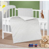 Bellatex Peřinka a polštářek pro kojence 75x100 cm , 42x32 cm Kosočtverec šedá, bílá