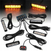 VÝSTRAŽNÉ SVIETIDLÁ 4 ks STROBOSKOP ODŤAHOVKA CESTNÁ POMOC MAJÁK LED LAMPY