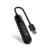Connect IT USB-A hub USB 3.0, 4 porty - čierna