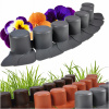 Záhradný obrubník plast 405 cm x 6 cm sivý
