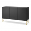 Piaski Komoda HARMONY K144, čierny grafit/black royal marmur