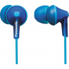 Panasonic RP-HJE125 káblové slúchadlá do uší (9 mm ovládače, dizajn ErgoFit, 3 páry mäkkých slúchadiel, 1,1 m kábel), modré