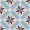 Zafir 803 - 0,52 m2 Zafir Modrá Geometrické 20x20