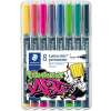 Staedtler, 318 WP8-1, Lumocolor, súprava permanentných popisovačov, 0,6 mm, 8 ks