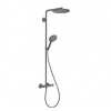Hansgrohe Raindance S - Sprchový set s termostatom, priemer 24 cm, 3 prúdy, EcoSmart, kefovaný čierny chróm 28823340