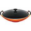 Wok Tradition Collection so sklenenou pokrievkou 36 cm ohnivo oranžový