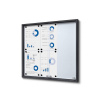 Jansen Display Interiérová vitrína 6xA4 SLIM, posuvné dveře, plechová záda, antracit (RAL7016)