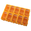 Onpira Organizér - úložný box pre SMD/SMT súčiastky 45x29,5x22 mm [10 ks] Farba: Oranžová
