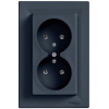 Schneider Electric ASFORA zásuvka 2x2P+PE antracitová (EPH9800271)