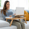 BAMBUSOVÝ STOLÍK POD LAPTOP SKLADACÍ NASTAVITEĽNÝ DREVENÝ InnovaGoods