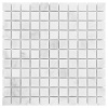 BLACK & WHITE Eastern White 25 Mramorové mozaiky DUNIN (30,5x30,5cm/1ks)