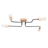 Sollux Lighting Stropné svietidlo Timbo 4, drevené telo svietidla, b