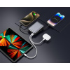 SWISSTEN POWER BANK 20000 mAh S INTEGROVANÝM USB-C A SVETELNÝMI KÁBLAMI STRIEBORNÁ STRIEBORNÁ