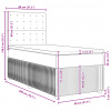 vidaXL Posteľný rám boxsping s matracom krémový 80x200 cm látka - Krémová - 206034-139663