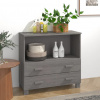 zahrada-XL Komoda HAMAR, svetlosivá 85x35x80 cm, borovicový masív 340499
