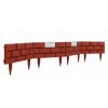 Záhradný obrubník plast Linder Exclusiv 180 cm x 29 cm červený