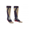 Pánské lyžařské ponožky Bridgedale Ski Easy On Over Calf Merino Endurance navy/sand - S (3-5,5) EU 36-39 / 22-24,5 cm
