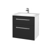 Dreja Kúpeľňová skrinka PROJECT SZZ2 60 - N01 Biela lesk / Úchytka T04 / N03 Graphite