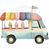 Nažehlovačka Zmrzlinárske auto - 12 x 10 cm
