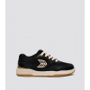 UBA PRO Black Suede and Mesh Light Cream Logo Sneaker