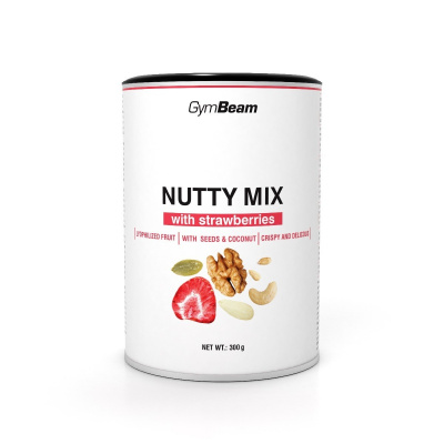 GYM BEAM GymBeam Nutty Mix s jahodami 300 g