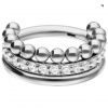 Wildcat Titanium Ring Triple Bubble Crystal Clicker Veľkosť: Stříbrná 1,2 × 12 mm