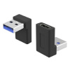 PremiumCord zahnutá 90° redukce USB-C Female na USB3.0 typ A Male kur31-27