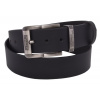 Pánsky kožený opasok 763-40-09 čierny hladký pracka Authentic