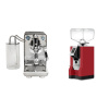 ECM Puristika PID, anthracite + Eureka Mignon Bravo, CR ferrari red