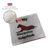 DRYBED Premium Vet Bed I Love My Rhodesian Ridgeback šedý 100 x 75 cm