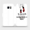 Flipové pouzdro Mobiwear - Samsung Galaxy S7 Edge - M046P Be yourself (Knížkové flip pouzdro, obal, kryt na mobil Samsung Galaxy S7 Edge - M046P Be yourself, materiál Umělá kůže + TPU - ochrana 360°,