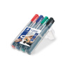 STAEDTLER Lumocolor 350 permanentný popisovač - 4 ks - rôzne farby - v obale