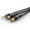 Sommer Cable HBP-3SC2-0600 audio prepojovací kábel [1x jack zástrčka 3,5 mm - 2x cinch zástrčka] 6.00 m čierna; HBP-3SC2-0600
